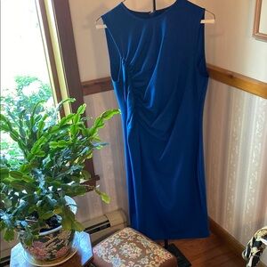 J. Crew Blue Sheath Midi Dress